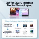 Vention TDCBB Type-C to HDMI Adapter 4K 0.15m ABS - Image 2