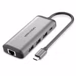 Vention 8-in-1 USB-C Docking Station, 100W PD, HDMI, RJ45, USB 3.0