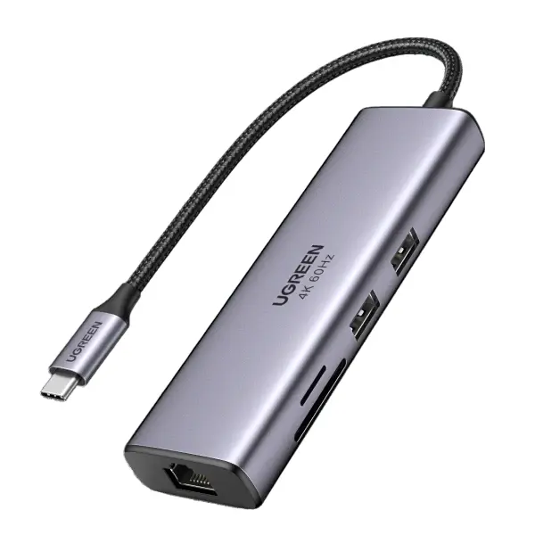 Ugreen CM512 7-in-1 USB-C Hub 4K HDMI Gigabit Ethernet 100W PD