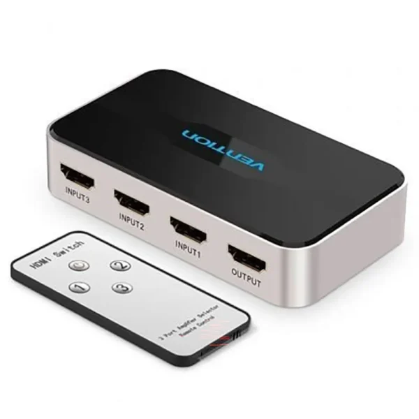 Vention 3 In 1 Out HDMI Switcher 4K Metal Shell- AFFH0