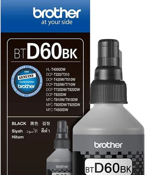Brother BT-D60BK Ultra High Yield Black Ink Bottle 108ml