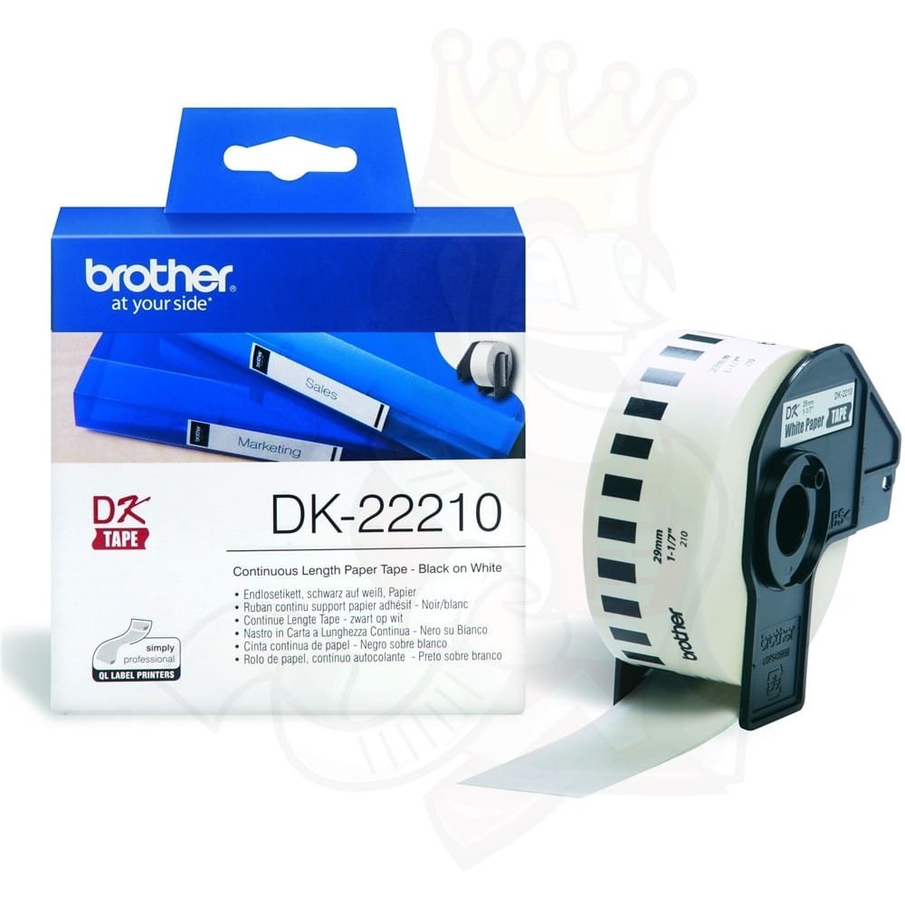 Brother DK-22210 29mm x 30.48m Continuous Paper Tape Brother DK-22210 29mm x 30.48m Continuous Paper Tape DK22210