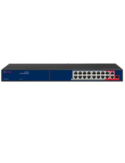 CP Plus CP-ANW-HP16G2F1-N30 16-Port AI PoE Switch with 2 Gigabit Uplinks and SFP
