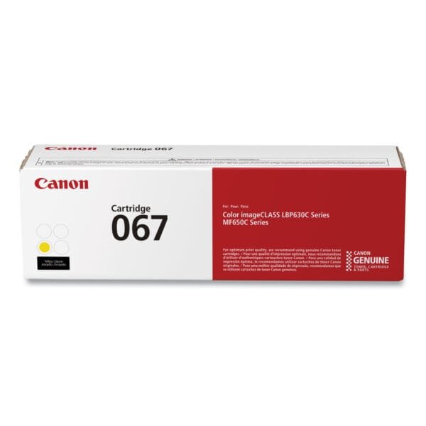 Canon 067 Yellow Toner Cartridge 1250 Page Yield 5099C002AA
