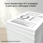 Canon 071 Black Toner Cartridge 1200 Page Yield 5645C002AA