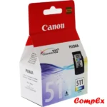 Canon CL-511 Tri-Color Ink Cartridge 9ml 180 Page Yield 2972B007AA