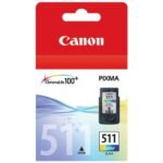 Canon CL-511 Tri-Color Ink Cartridge 9ml 180 Page Yield 2972B007AA