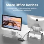 Vention 2-Port VGA KVM Switch 1920x1440 USB 2.0 Black Metal- DBEB0 - Image 3