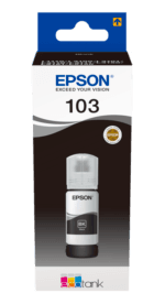 Epson 103 EcoTank Black Ink Bottle, 65ml, 4,500 Page Yield C13T00S14A