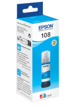 Epson 108 Cyan EcoTank Ink Bottle 70ml C13T09C24A C13T09C24A