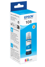 Epson 108 Cyan EcoTank Ink Bottle 70ml C13T09C24A C13T09C24A
