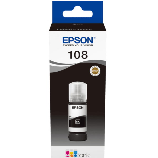 Epson 108 EcoTank Black Ink Bottle 70ml C13T09C14A C13T09C14A