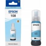 Epson 108 EcoTank Light Cyan Ink Bottle, 70ml, C13T09C54A C13T09C54A