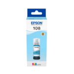 Epson 108 EcoTank Light Cyan Ink Bottle, 70ml, C13T09C54A C13T09C54A