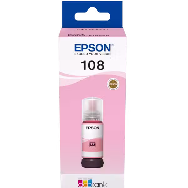Epson 108 EcoTank Light Magenta Ink Bottle 70ml C13T09C64A