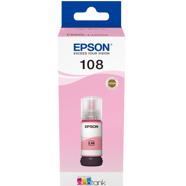 Epson 108 EcoTank Light Magenta Ink Bottle 70ml C13T09C64A