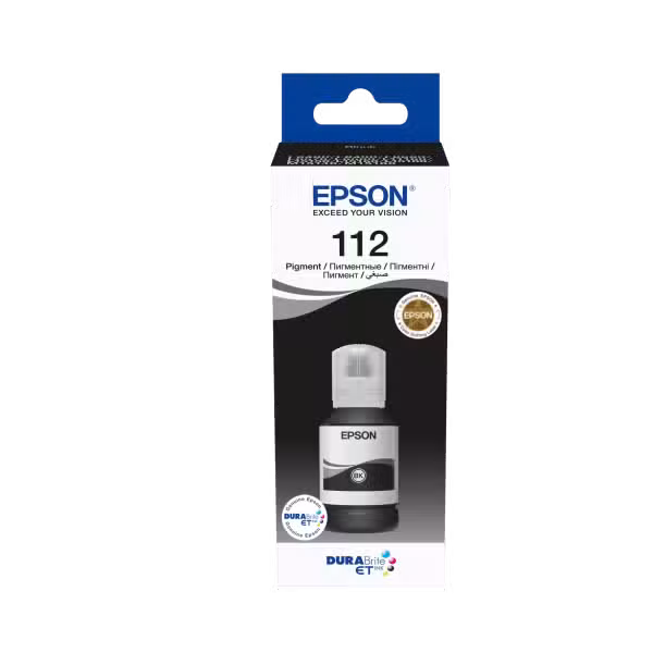 Epson 112 EcoTank Pigment Black Ink Bottle 127ml C13T06C14A