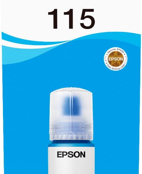 Epson 115 Cyan EcoTank Ink Bottle 70ml (C13T07D24A) C13T07D24A