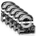 Epson SS-12KW 12mm Black on White Label Tape (8m) SS-12KW