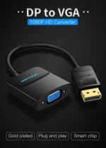Vention DP VGA Converter 1080p 0.15m Black - Image 2