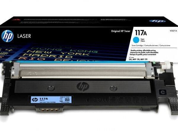 HP 117A Cyan LaserJet Toner Cartridge W2071A 700 Page Yield W2071A