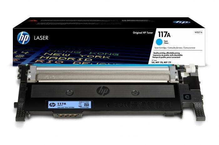 HP 117A Cyan LaserJet Toner Cartridge W2071A 700 Page Yield HP 117A Cyan LaserJet Toner Cartridge W2071A 700 Page Yield W2071A