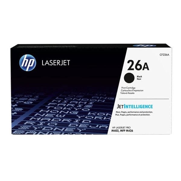 HP 26A Black LaserJet Toner Cartridge (CF226A) 3100 Page Yield CF226A