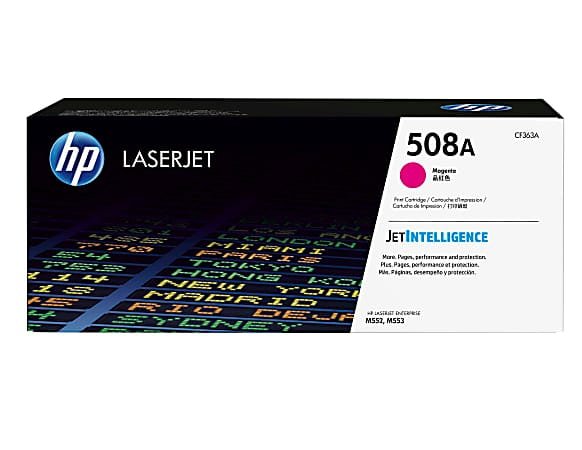 HP 508A Magenta LaserJet Toner Cartridge (CF363A) 5,000 Page Yield CF363A