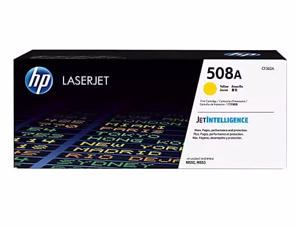 HP 508A Yellow Toner Cartridge CF362A 5000 Page Yield CF362A