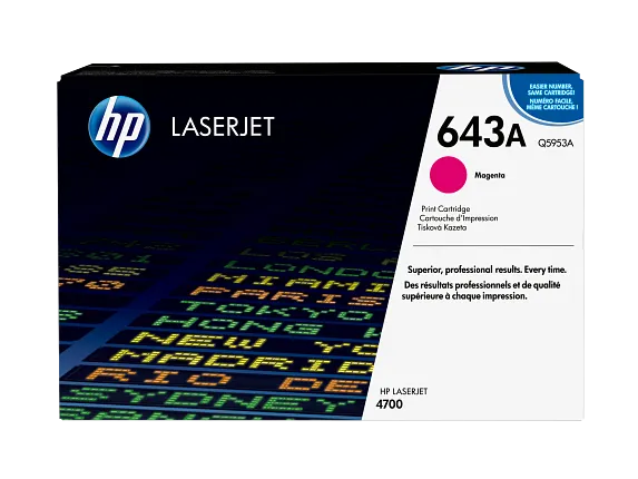 HP 643A Magenta LaserJet Toner Cartridge (Q5953A) 10,000 Page Yield Q5953A