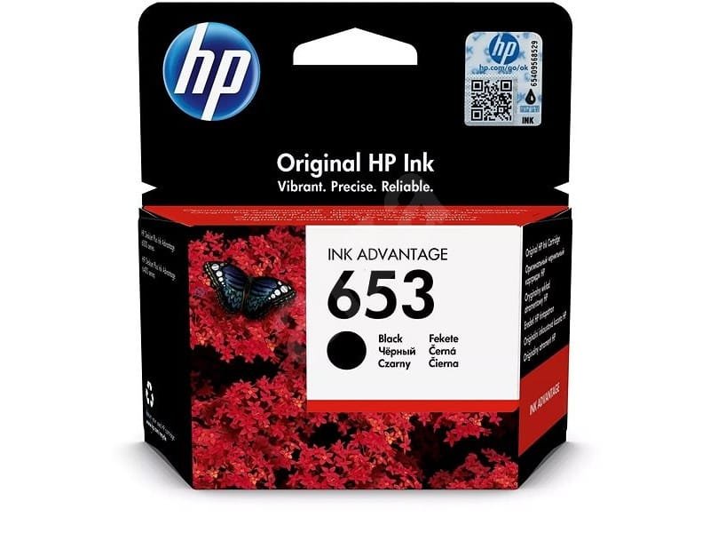 HP 653 Black Original Ink Cartridge (3YM75AE) - 360 Page Yield HP 653 Black Original Ink Cartridge (3YM75AE) - 360 Page Yield 3YM75AE