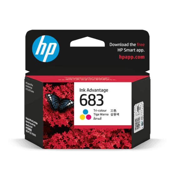 HP 653 Tri-color Ink Cartridge 200 Page Yield 3YM74AE