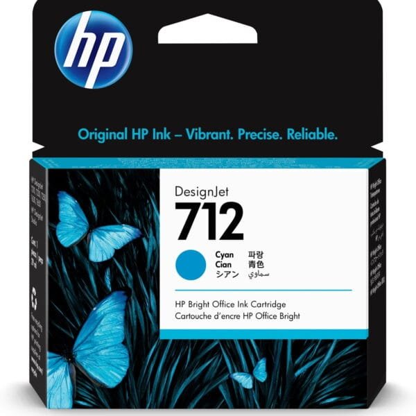 HP 712 29ml Cyan DesignJet Ink Cartridge (3ED67A) 3ED67A