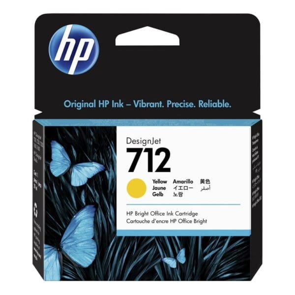 HP 712 29ml Yellow DesignJet Ink Cartridge (3ED69A) 3ED69A