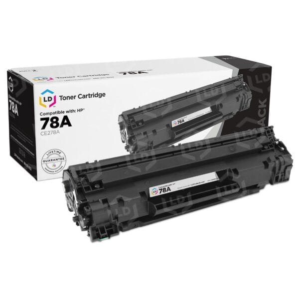 HP 78A Black LaserJet Toner Cartridge, 2100 Page Yield, CE278A CE278A