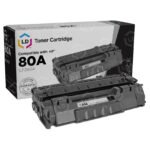 HP 80A Black LaserJet Toner Cartridge (CF280A) 2,700 Page Yield CF280A