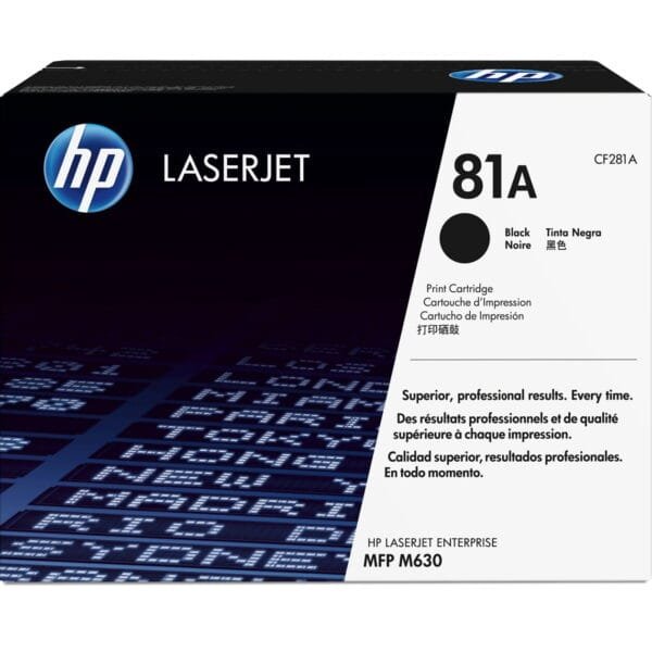 HP 81A Black LaserJet Toner Cartridge (CF281A) 10,500 Page Yield CF281A