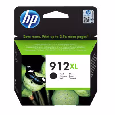 HP 912XL Black Ink High Yield Cartridge 825 Pages 3YL84AE