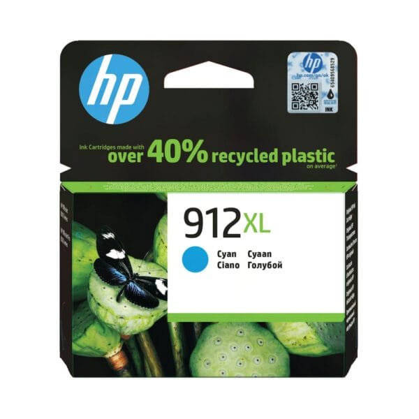HP 912XL Cyan High Yield Ink Cartridge (3YL81AE) - 825 Page Yield 3YL81AE