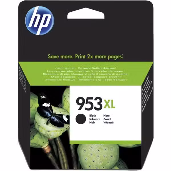 HP 953XL Black Ink High Yield Cartridge L0S70AE 2000 Pages L0S70AE