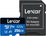Lexar 633x 256GB microSDXC UHS-I 100MB/s Memory Card LSDMI256BB633A