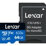 Lexar 633x 64GB microSDXC UHS-I Card 100MB/s LMS0633064G-BNNNG
