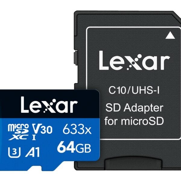 Lexar 633x 64GB microSDXC UHS-I Card 100MB/s LMS0633064G-BNNNG