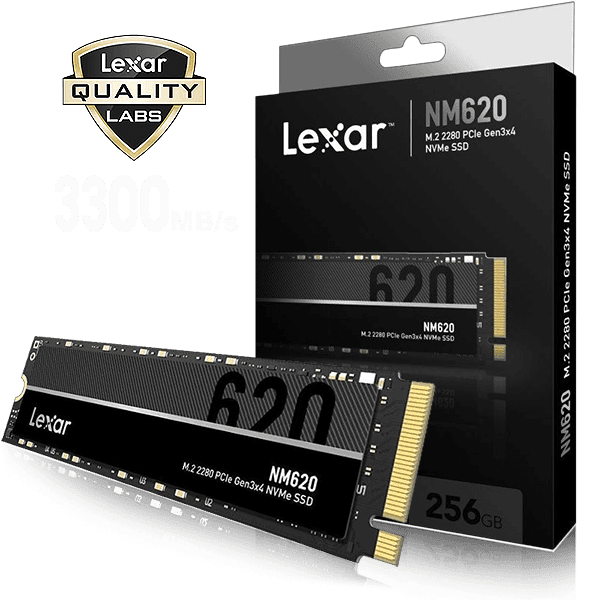 Lexar NM620 256GB SSD M.2 NVMe PCIe Gen3x4 LNM620X256G-RNNNG
