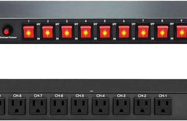 Lightwave 10-Way C13 PDU 1U Rackmount Power Strip PROD-PDU-8