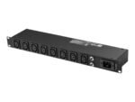 Lightwave 8-Way C13 Rackmount PDU 1U 13A Black PROD-PDU-7