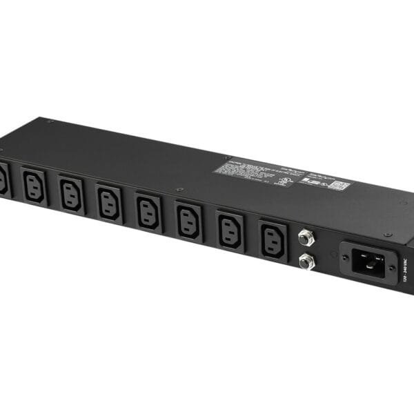 Lightwave 8-Way C13 Rackmount PDU 1U 13A Black PROD-PDU-7