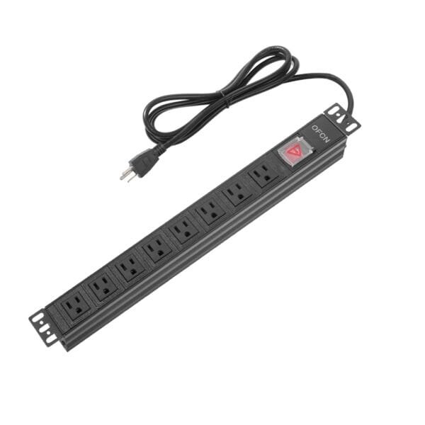 Lightwave 8-Way UK Outlet Rackmount PDU Aluminum 1U PROD-PDU-2