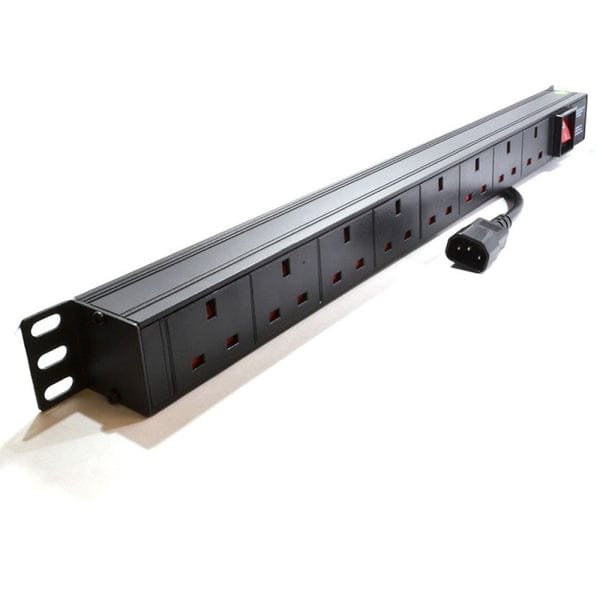 Lightwave 8-Way UK Socket PDU 1U Rackmount PROD-PDU-3