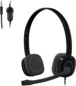 Logitech H151 Stereo Headset, 3.5mm Analog Jack, Noise-Canceling Microphone 981-000589